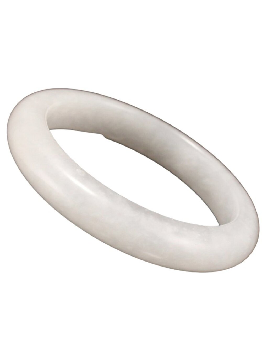 Natural White Moonstone Bangle Bracelet Gemstone Jade 41.81g 56mm ID Certified